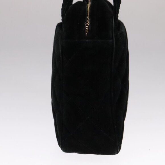 CHANEL Matelasse Hand Bag Suede Black CC Auth - Picture 5 of 16